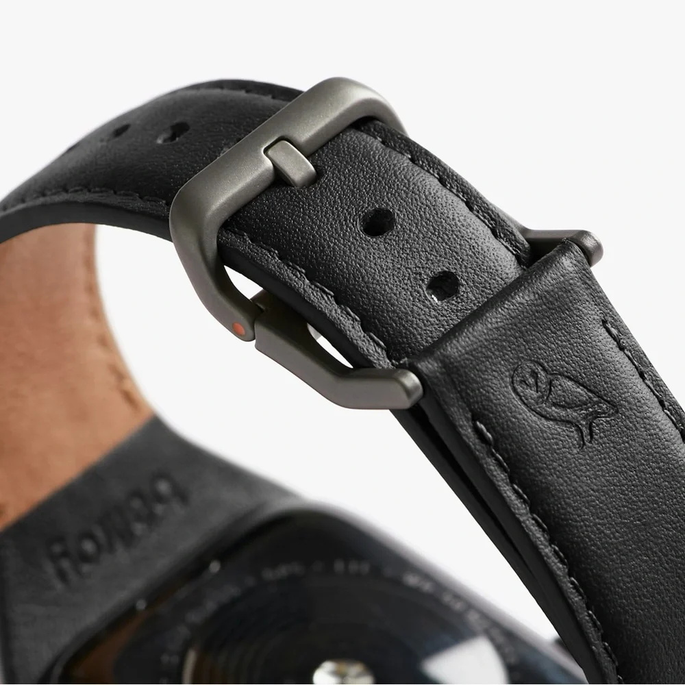 BELLROY CLASSIC APPLE WATCH LEATHER STRAP BLACK SMALL APPLE WATCH 38-42 NWT